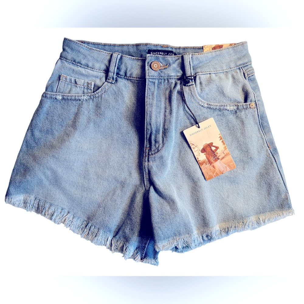 Sincerely Jules Super High Rise Denim Shorts - Size 0/24